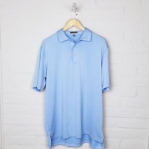 Peter Millar Summer Comfort Blue Polo Size L